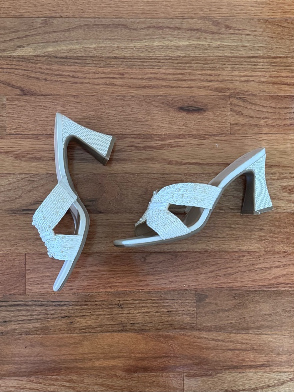 A New Day Women’s Tia Woven & Beaded Mule High Heels